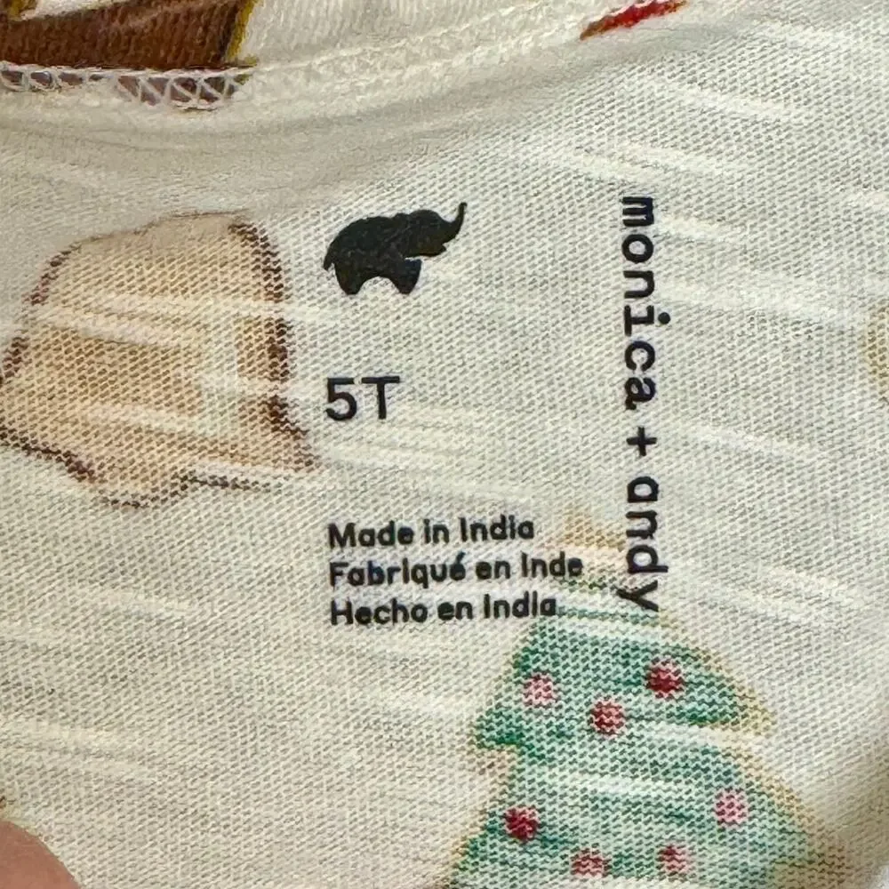 Longsleeve Shirt Organic Cotton Christmas Cookies Holiday Monica + Andy Sz 5T